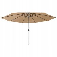 Parasol ogrodowy z LED, 400 cm, taupe