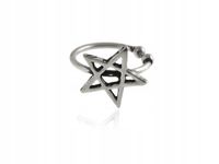 Nausznica srebrna 925 Gwiazda pentagram symbol magiczny kn214 0,6g.