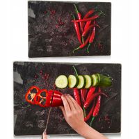 DESKA SZKLANA KUCHENNA 20x30CM ZE WZOREM DO KROJENIA SZKŁO HARTOWANE FESTA