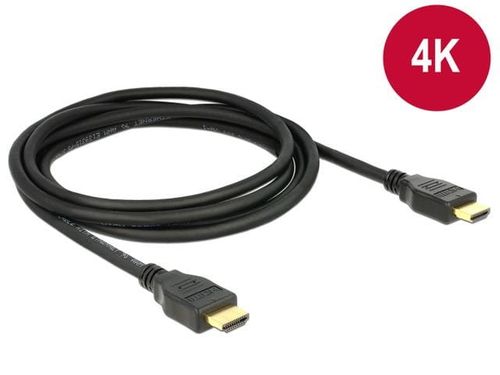 Delock Kabel HDMI-HDMI 4K Ethernet 2m czarny na Arena.pl