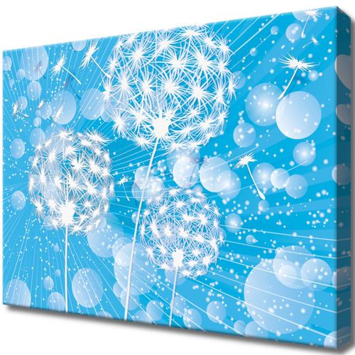 Obraz 40X30 Dmuchawce Abstrakcja Błękitne Tle na Arena.pl