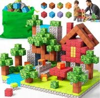 MAGNETYCZNYCH KLOCKÓW KONSTRUKCYJNYCH MINECRAFT MONTESSORI ZABAWKI 100EL