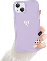 Etui iPhone 13 6,1" fioletowe, serca, silikonowe, urocze, Newseego