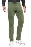 MUSTANG SPODNIE MĘSKIE 5P CHINO DUSKY GREEN 1006701 6287 W30 L34