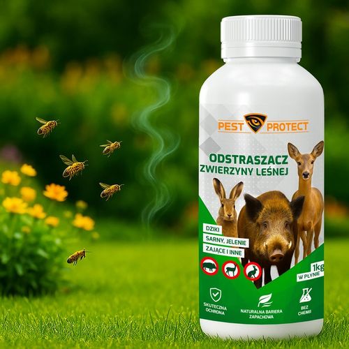 ODSTRASZACZ ŚRODEK NA DZIKI SARNY JELENIE ZAJĄCE PŁYN W PŁYNIE PEST na Arena.pl