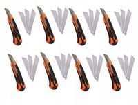 NÓŻ DO TAPET nożyk TAPECIAK 18mm 8 SZT + 24 OSTRZA