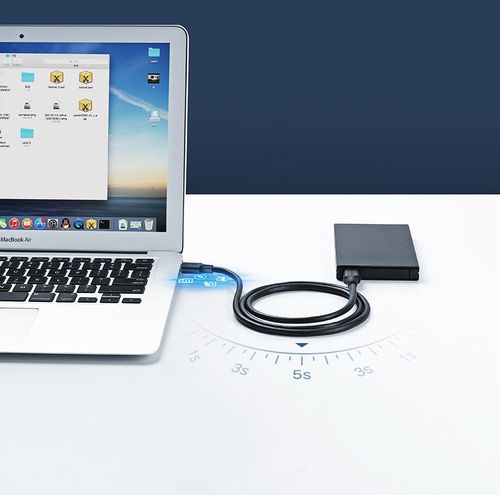 kabel przewód usb - usb 2.0 1m czarny na Arena.pl