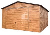 Garaż Blaszany 4,5x5 Brama drzwi drewnopodobny dwuspadowy  ID446