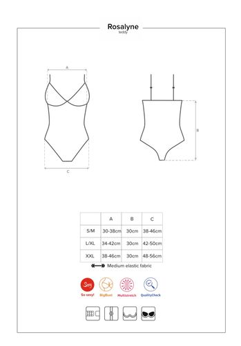 Bielizna-Rosalyne Body Czerwone  S/M na Arena.pl