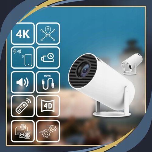 Projektor Rzutnik Przenośny Android Smart TV LED 4K Głośnik WIFI 130 na Arena.pl