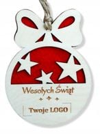 BOMBKA z LOGO nazwa firmy NA CHOINKĘ MEGA