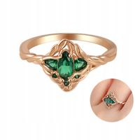 ZŁOTY PIERŚCIONEK DAMSKI PIERŚCIONEK SREBRO PRÓBA 925 POKRYTY ZŁOTEM