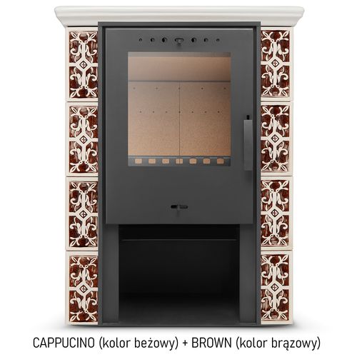 Kominek kaflowy piec wkład kominkowy wolnostojący koza JASMIN 3 kolory na Arena.pl