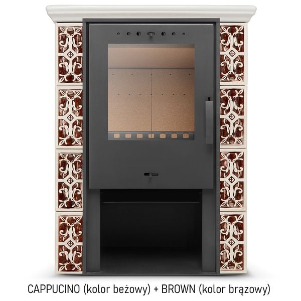 Kominek kaflowy piec wkład kominkowy wolnostojący koza JASMIN 3 kolory zdjęcie 13