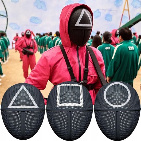 PRZEBRANIE SQUID GAME STRAŻNIK CZERWONY STRÓJ M zdjęcie 5