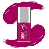 SEMILAC LAKIER HYBRYDOWY 3w1 ONE STEP GLOSSY S595 BRIGHT PURPLE 7ml