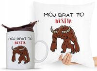 Zestaw Poduszka + Kubek Prezent Brata Braciszka Z Nadrukiem Ze Zdjęciem