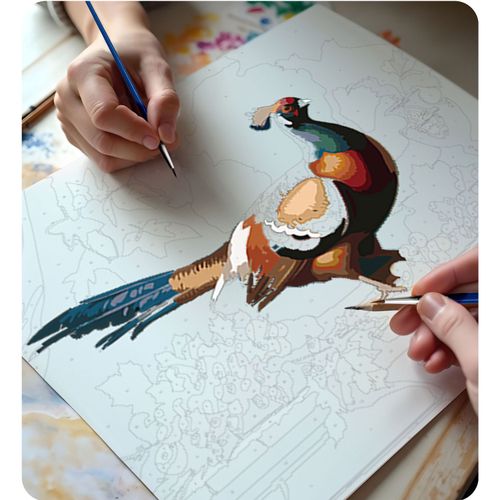 Obraz do malowania po numerach 40x50 cm Massido Bażant na Arena.pl