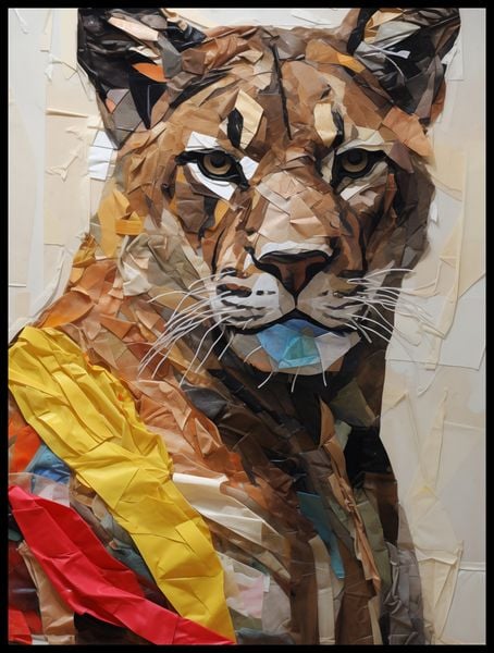 Plakat 60x80cm Papierowy Tygrys zdjęcie 2