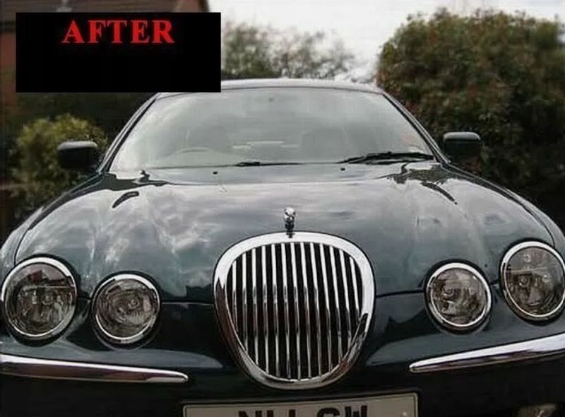 2000-2008 Jaguar S-TYPE- LIstwy chrom grill chromowan zdjęcie 3