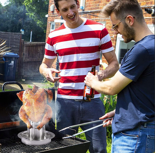 stojak na kurczaka ze stali nierdzewnej grilli 777536 na Arena.pl