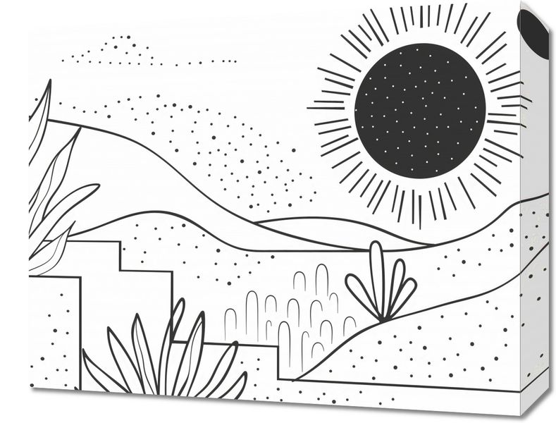 Obraz 50x40cm Linearny Pejzaż zdjęcie 1