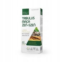 Medica Herbs TRIBULUS MACA ŻEŃ-SZEŃ 600mg 60k Siła WYTRZYMAŁOŚĆ Witalność