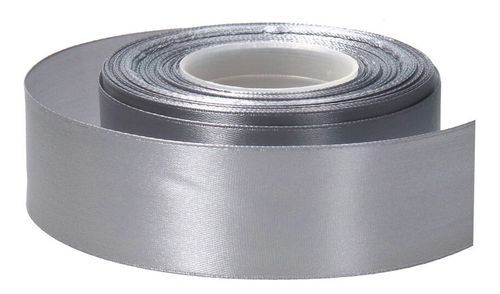 WSTĄŻKA TASIEMKA SATYNOWA SREBRNA 38MM 32M na Arena.pl