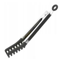 Szczypce do makaronu spaghetti PRACTICO stal nierdzewna silikon nylon szary ciemny