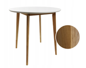 Okrągły stół EMMA fi 105 cm biały skandynawski do jadalni