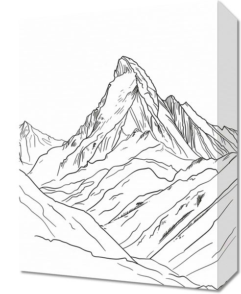 Obraz 30x40cm Górski Szkic zdjęcie 1