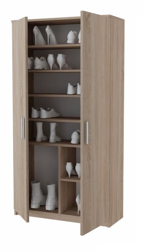 Szafka na buty BORA Sm Dąb Sonoma - szafa z półkami na Arena.pl