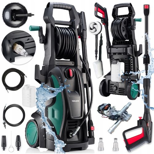 MOCNA MYJKA CIŚNIENIOWA 180bar POMPA ALUMINIOWA 2400W TURBO L8 + na Arena.pl