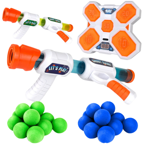 Gra Zręcznościowa Strzelanie Do Celu Tarcza Led Kulki +2 Pistolet Zabawkowy na Arena.pl