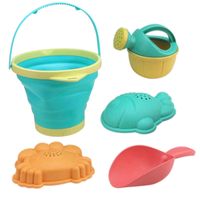 wiaderko do piaskownicy z zabawkami - zielone