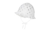 BROEL ELA kapelusz bonetka dla dziewczynki chrzest biały 42-44