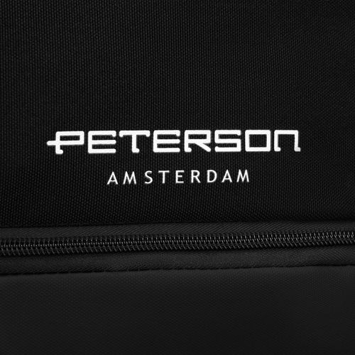 czarna, pojemna torba podróżna wykonana z wytrzymałego poliestru na Arena.pl