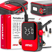 KOMPRESOR SAMOCHODOWY BEZPRZEWODOWY POMPKA ELEKTRYCZNA ROWEROWA POWERBANK
