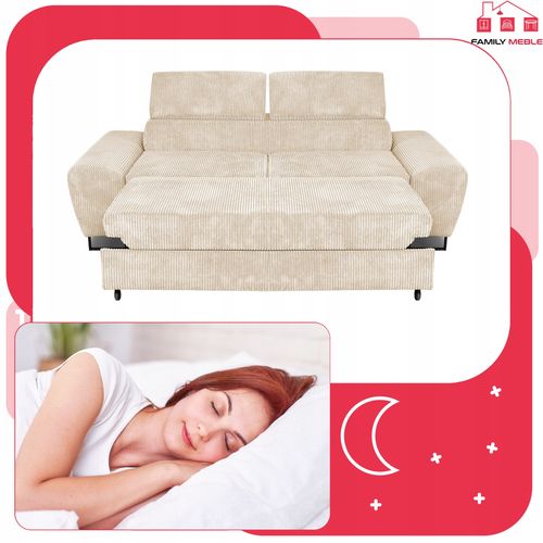 Zestaw mebli wypoczynkowych salonu Savio Sofa 2os fotele beż Family Meble na Arena.pl