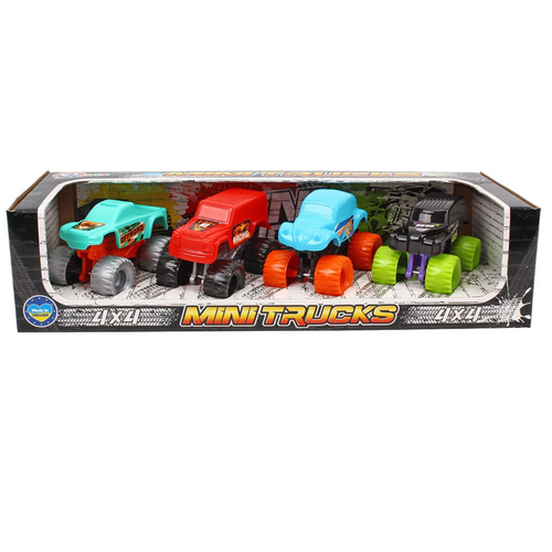Zestaw 4 Kolorowych Autek Terenowych Technok  9567 na Arena.pl