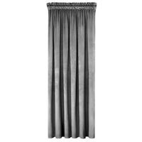 Zasłona MELANIE 140x270 cm stalowy odcień welur montaż taśma tunel