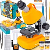 MIKROSKOP NAUKOWY ZABAWKA DLA DZIECI Z AKCESORIAMI W WALIZCE 640X