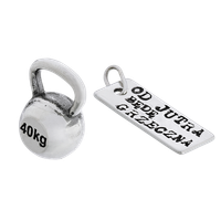 Fit Kolekcja - Srebrne zawieszki na łańcuszek KETTLEBELL 001 / OD JUTRA...