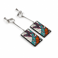 Shinobu Kocho | 8 cm | Metal Enamel | Anime Earrings | Demon Slayer
