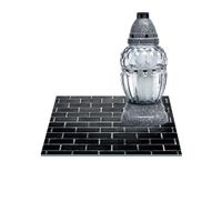 SZKLANA PODSTAWKA POD ZNICZE Z DEDYKACJĄ 35x35cm Mur 30g