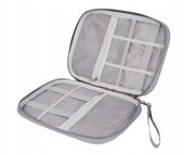 Etui na akcesoria multimedialne na kable ładowarkę i drobiazgi na zamek