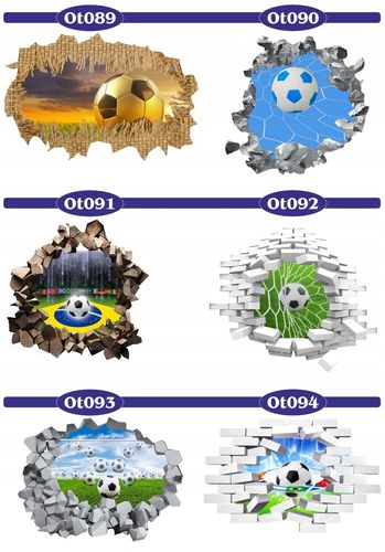 Naklejka samoprzylepna piłka nożna piłkarska 3D na Arena.pl