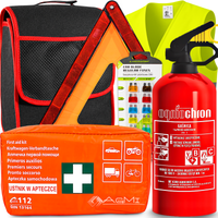 Gaśnica 1Kg Ogniochron Apteczka Trójkąt Bezpieczniki Kamizelka Torba