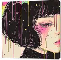 Obraz 100x100cm Strugi Kolorów