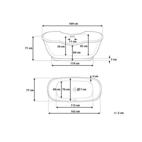 Wanna wolnostojąca biała BAYLEY na Arena.pl